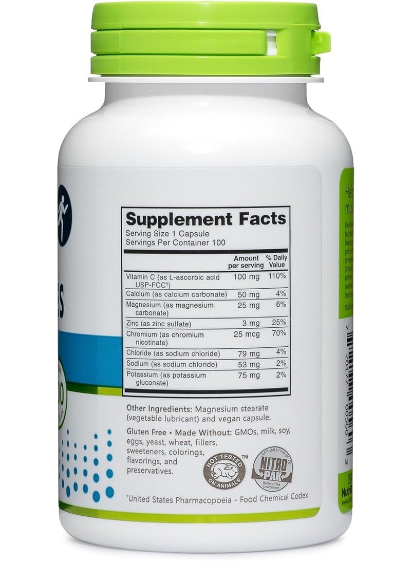 NutriBiotic, Performance, Essential Electrolytes, 100 Vegan Capsules - Image 2